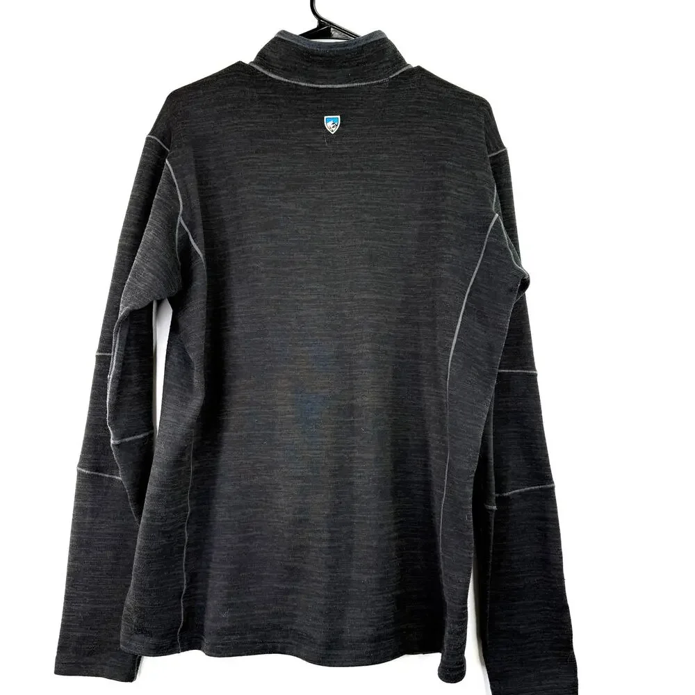 Kuhl Men's Ryzer 1/4 Zip Blue & Grey Sweater Size Large